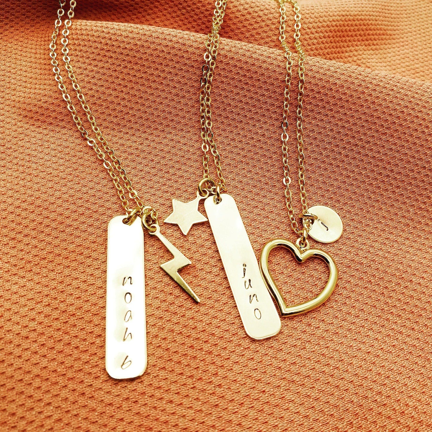 ketting met hart en initiaal - ketting met naam - ster ketting