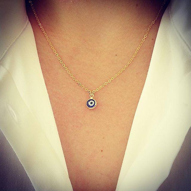 evil eye minimalistische ketting - lux & luz