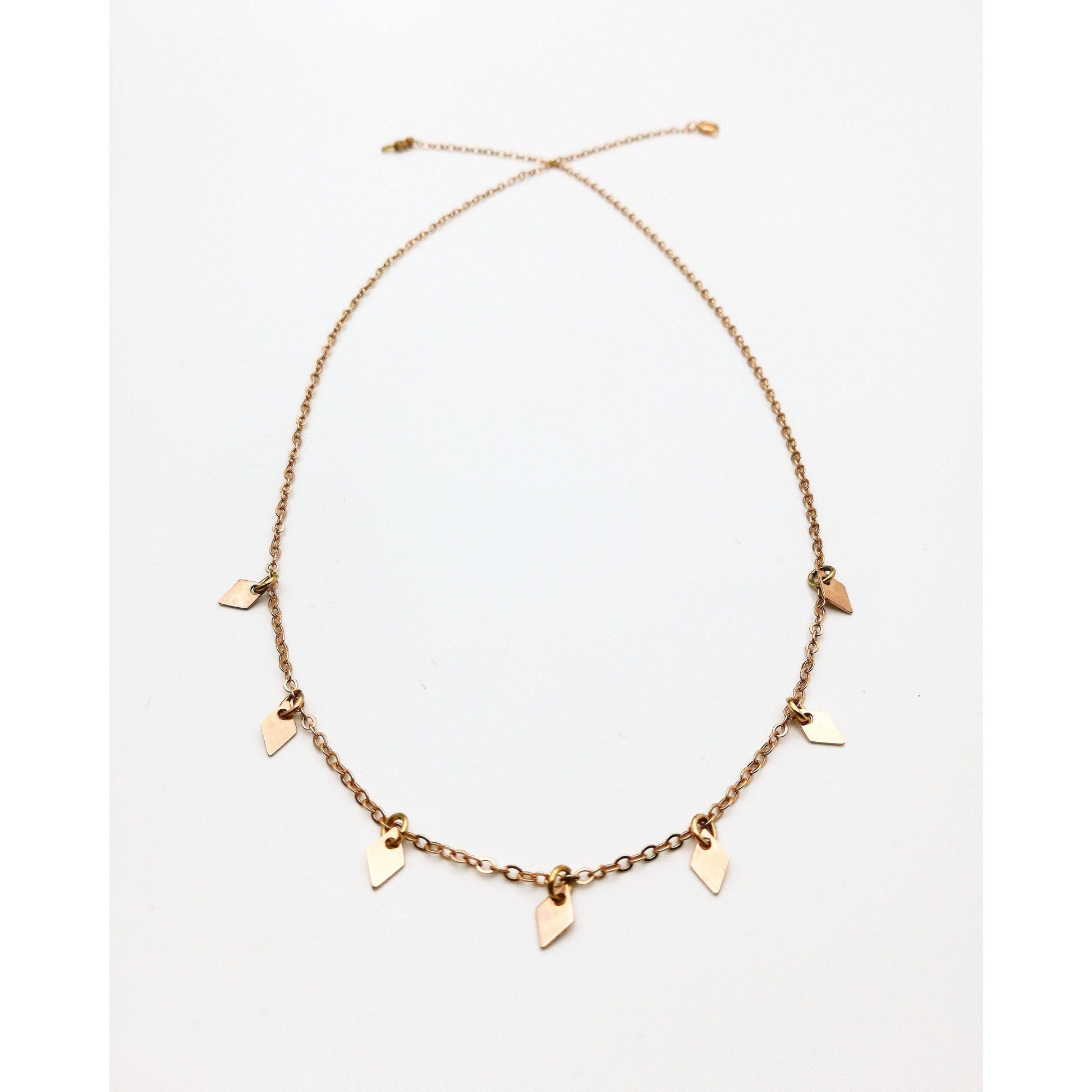 diamant vorm ketting - uniek design lux & luz