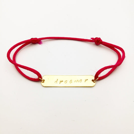 bar armband satijnen koord - lux & luz