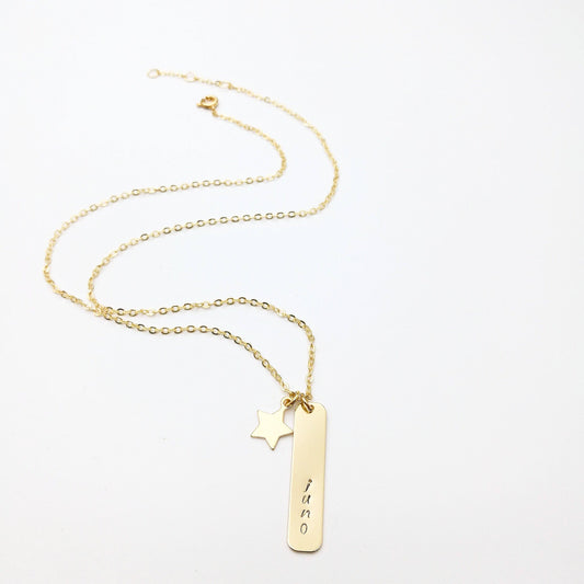 ster en tag ketting - sieraden by lux & luz