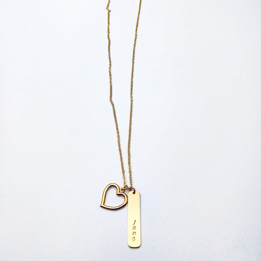 hart en tag ketting